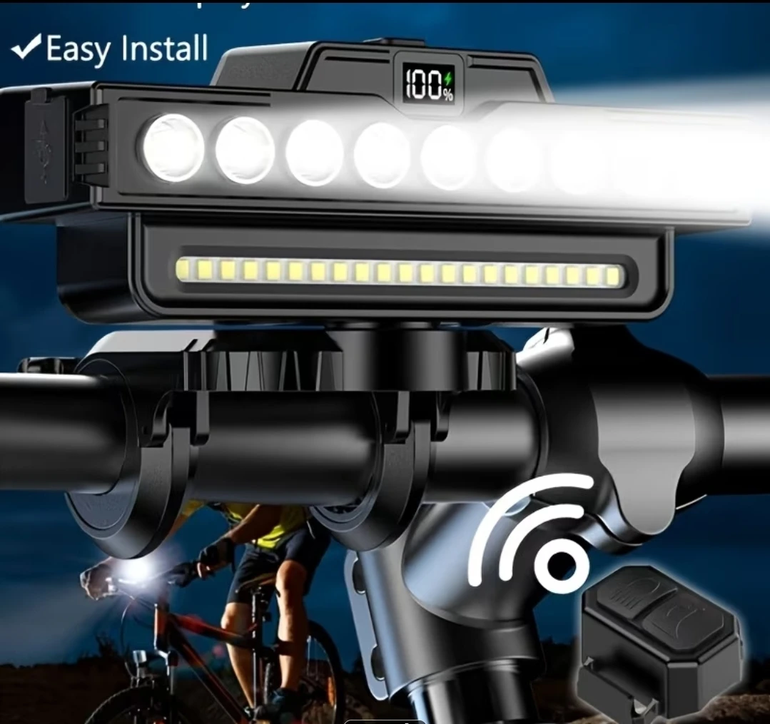 Bicycle LED Headlight with Remote Horn - photo 3