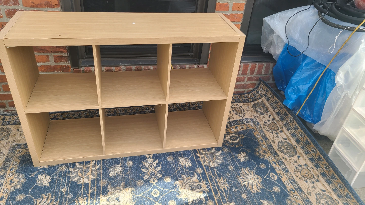 IKEA Kallax 6-Cube Storage Unit Light Wood