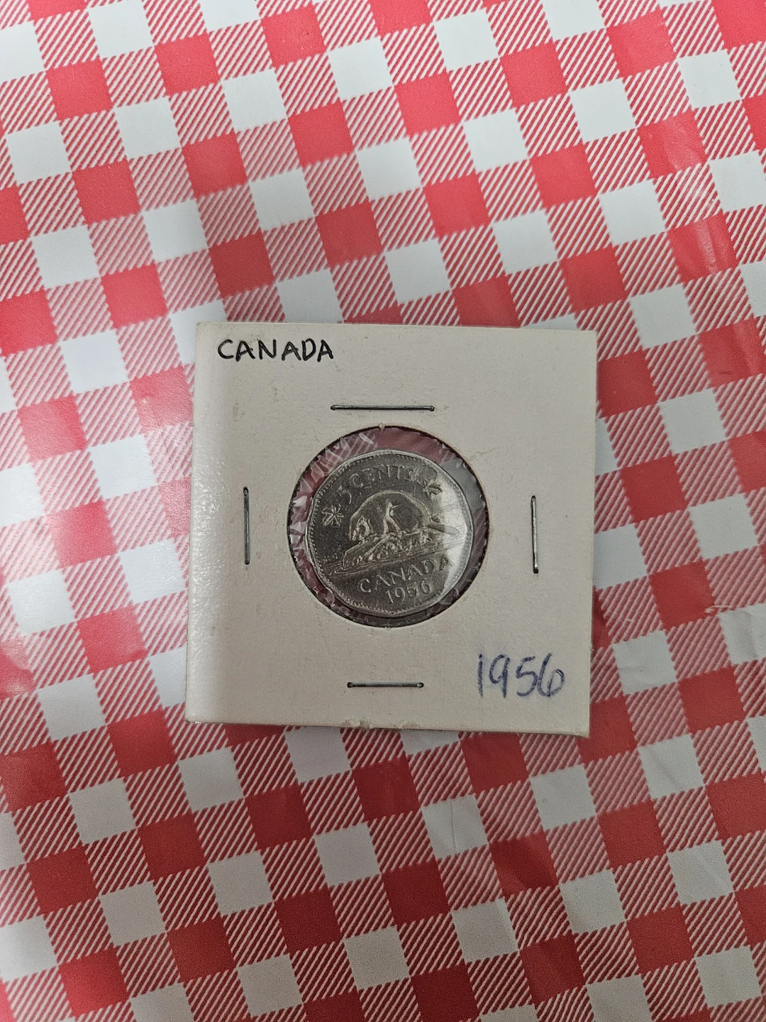 1956 Canadian 5 Cents Coin