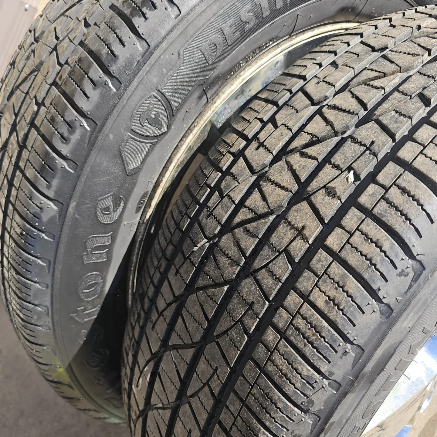 Set of 4 Dodge Chrome Wheels with Firestone Tires - photo 3