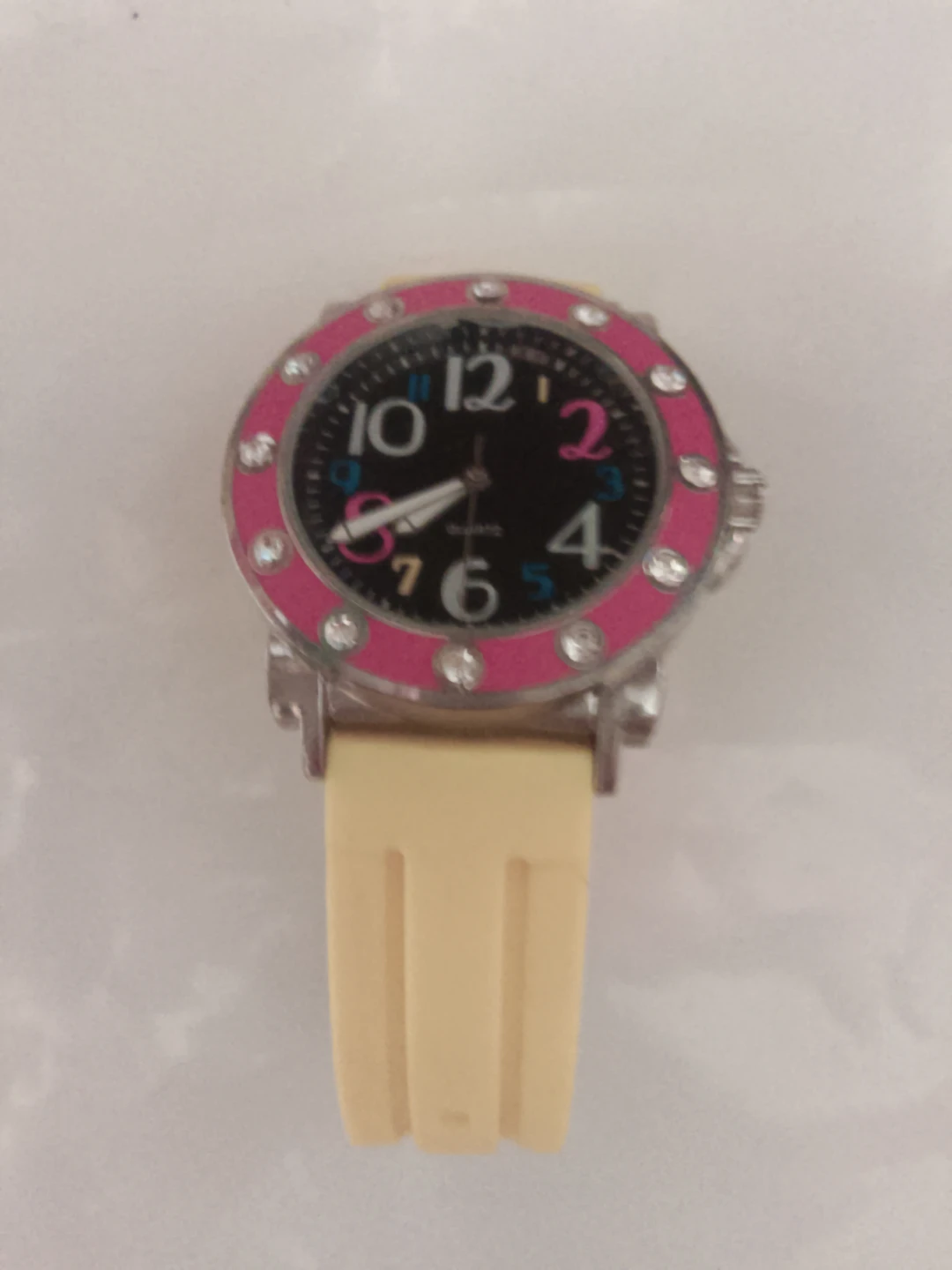 Analog Kids Watch with Yellow Strap