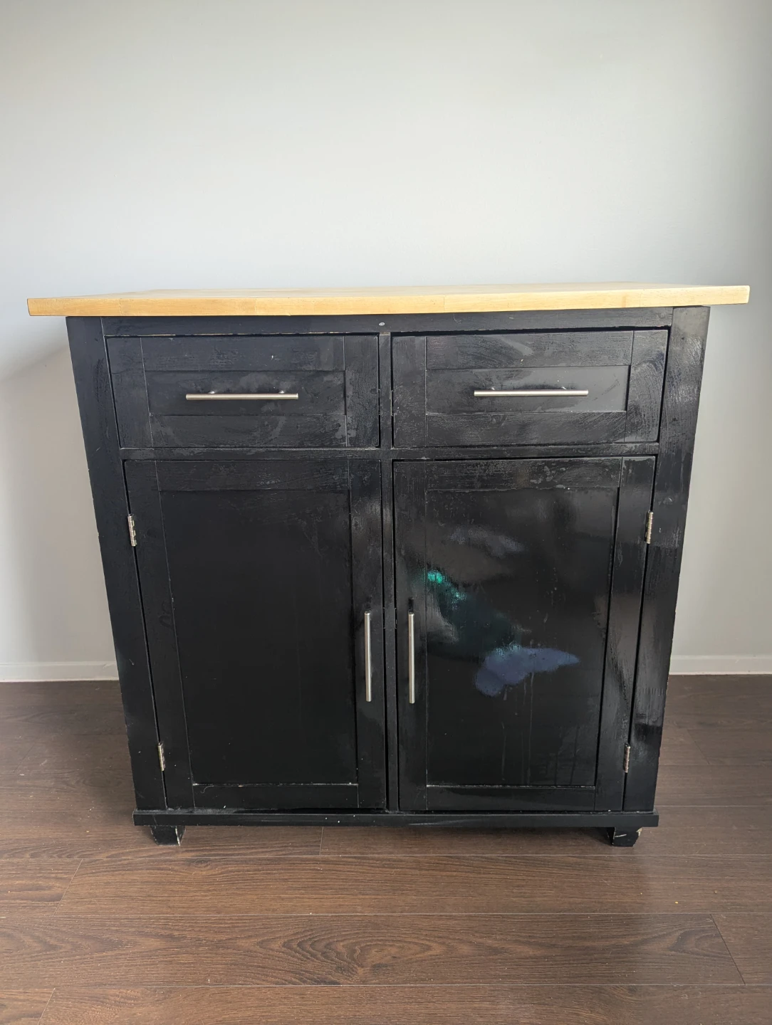 Kitchen Island with Butcher Block Top