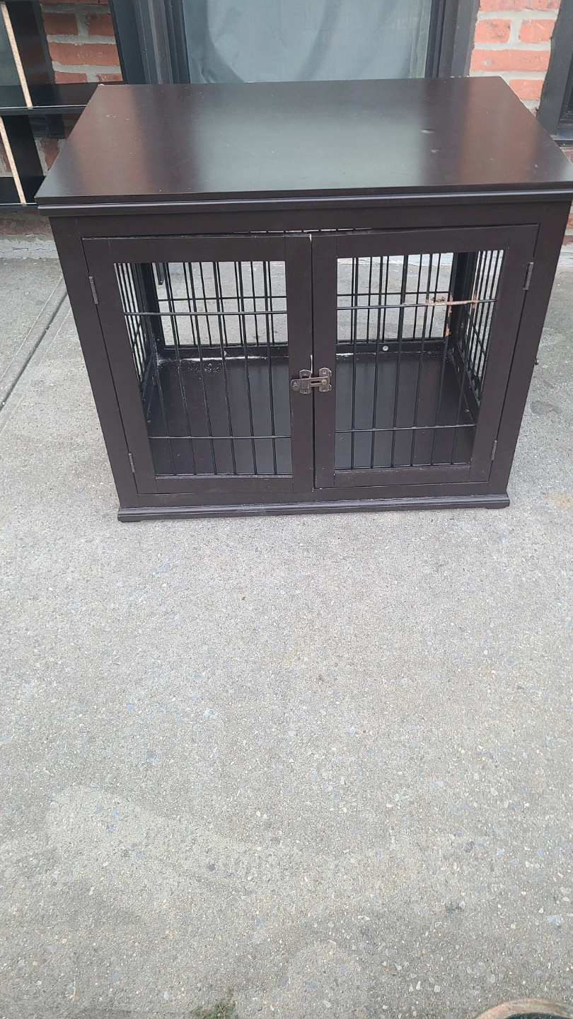 Dark Brown Wooden Furniture Style Dog Crate