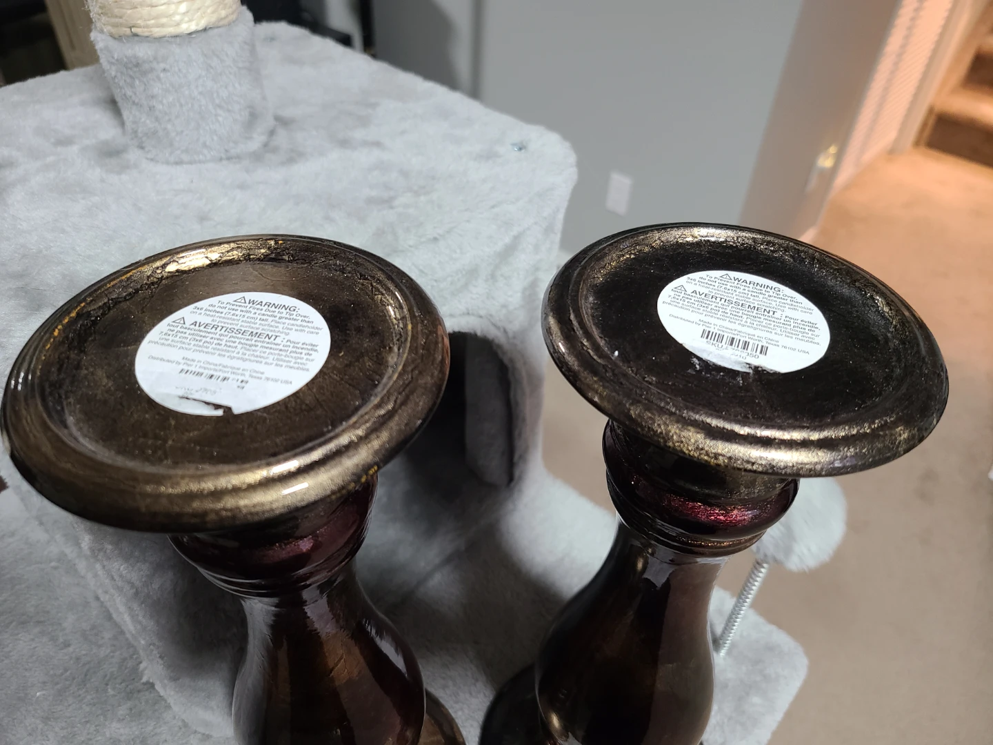 Set of Two Pier 1 Pillar Candle Holders - photo 2