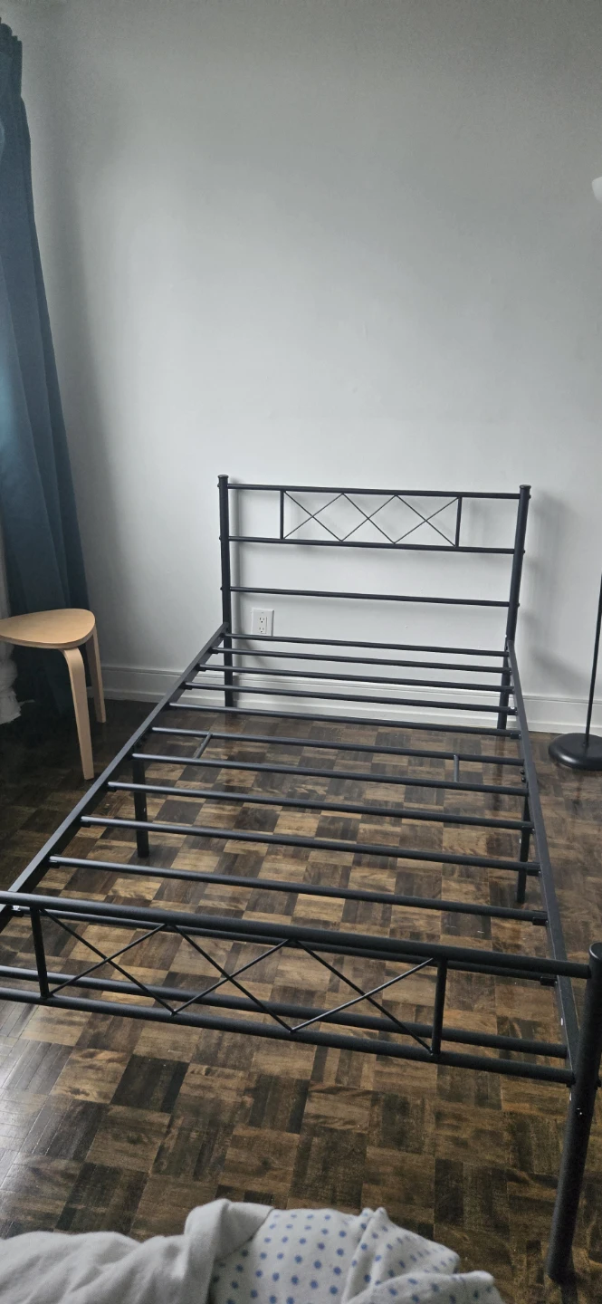 Black Metal Single Bed Frame