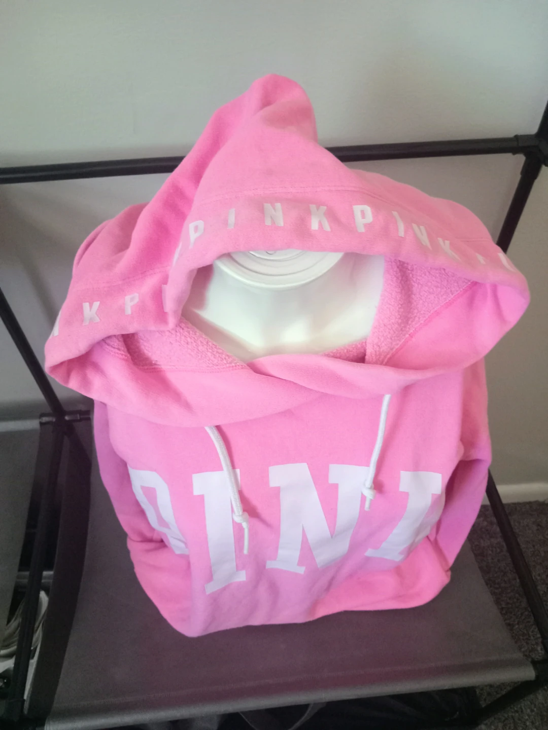 Victoria's Secret Pink Campus Hoodie Surfer Hot Pink Logo XS - photo 3