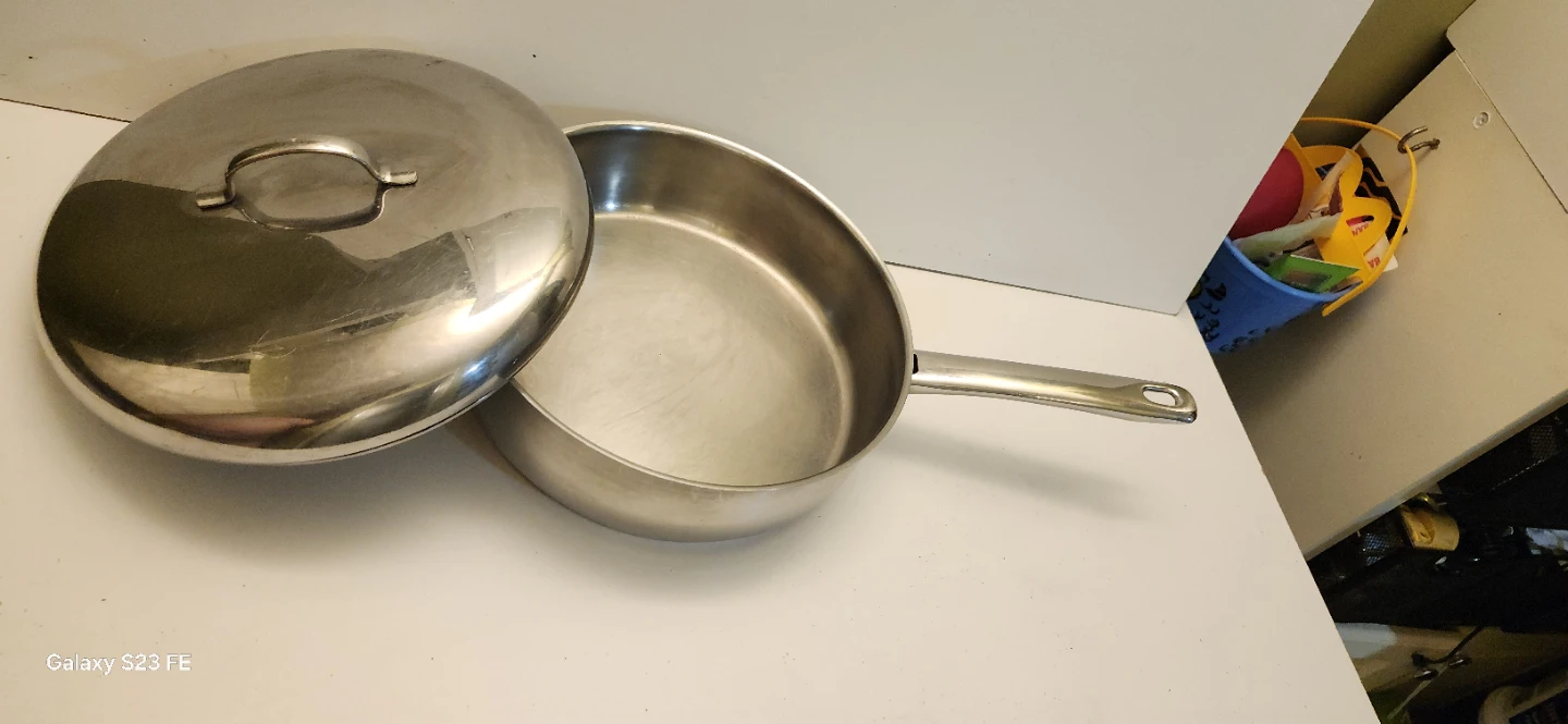 Stainless Steel Frying Pan with Lid - photo 3