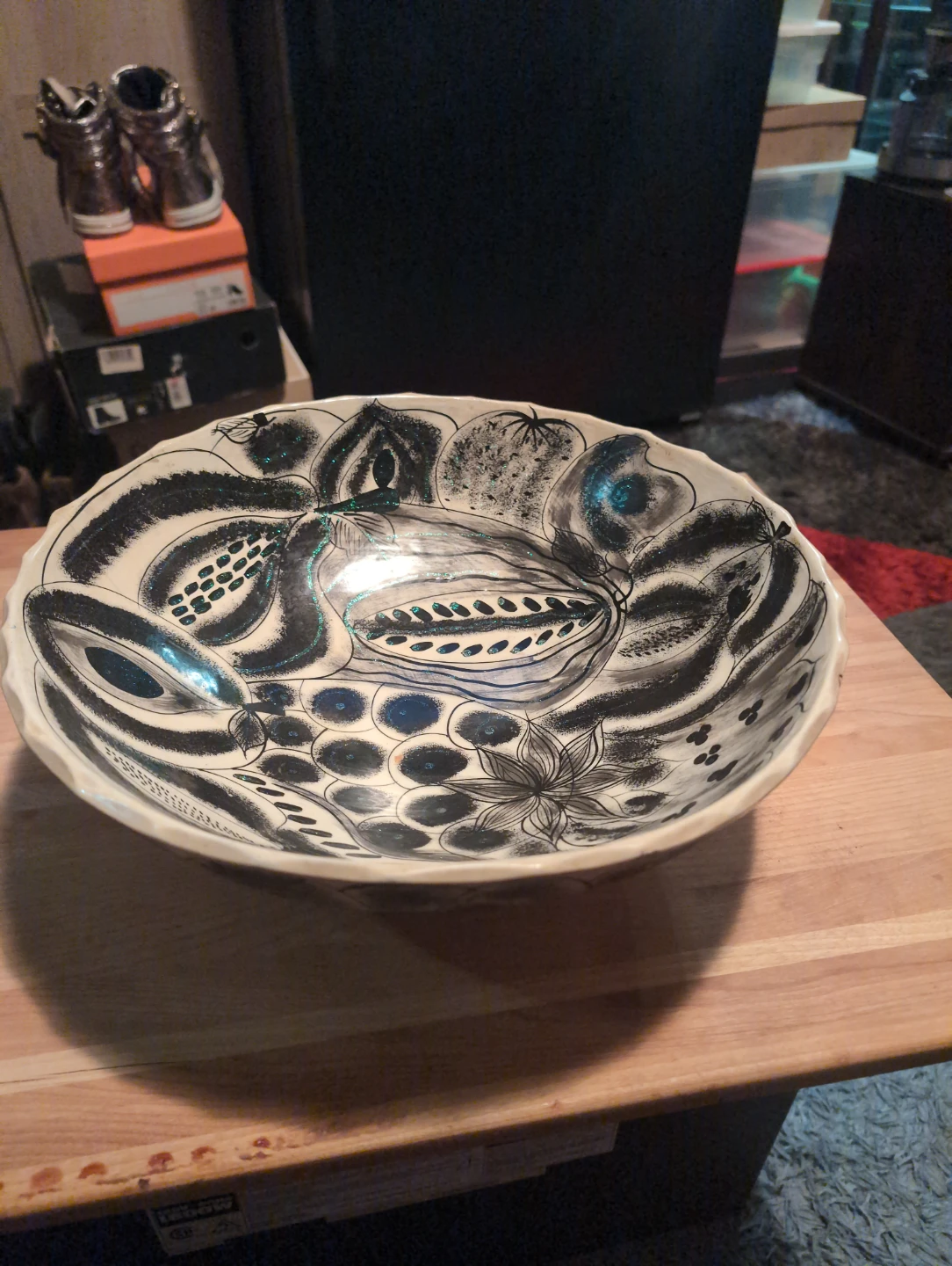 Hand-Painted Decorative Ceramic Bowl