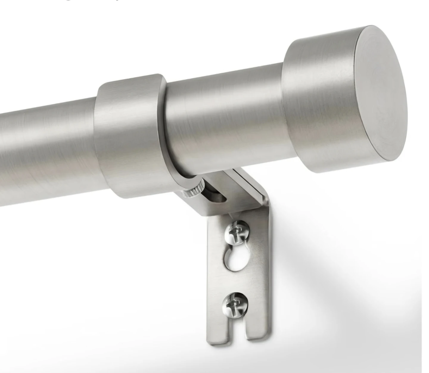 Brushed Nickel Curtain Rod Adjustable 48"×86" Heavy Duty