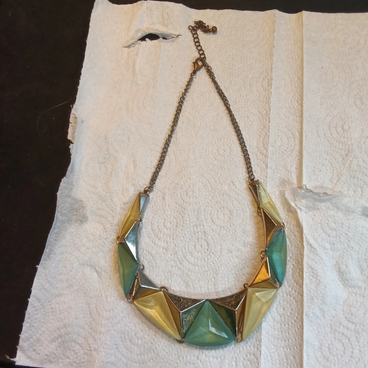 Vintage Cookie Lee Geometric Triangle Bib