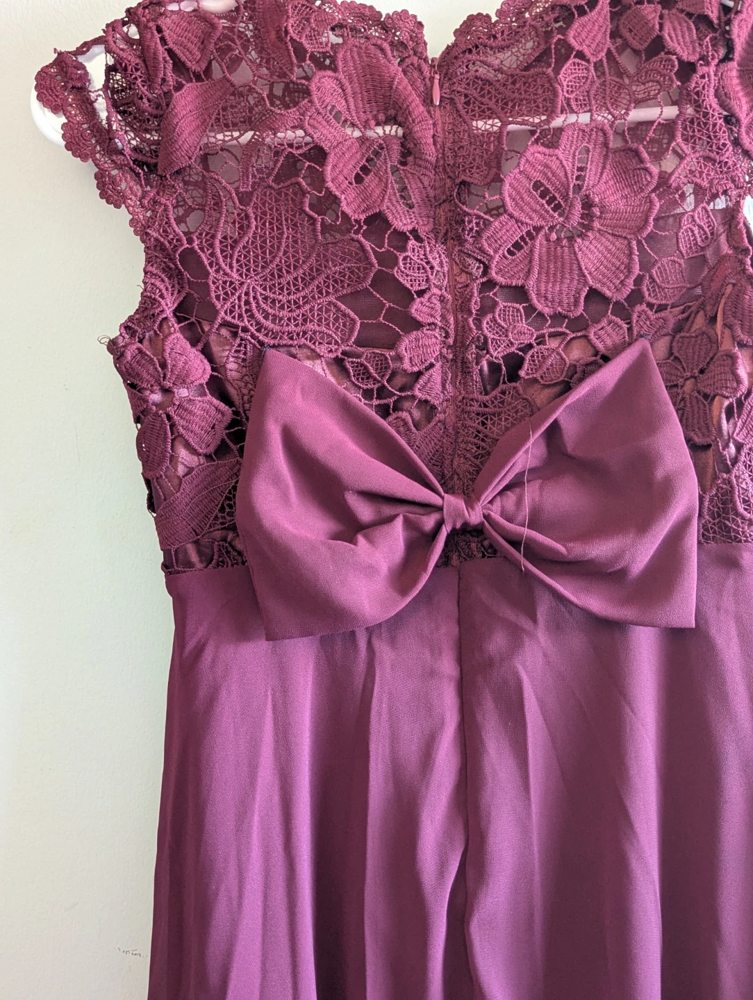 Burgundy Lace Maxi Dress - photo 3