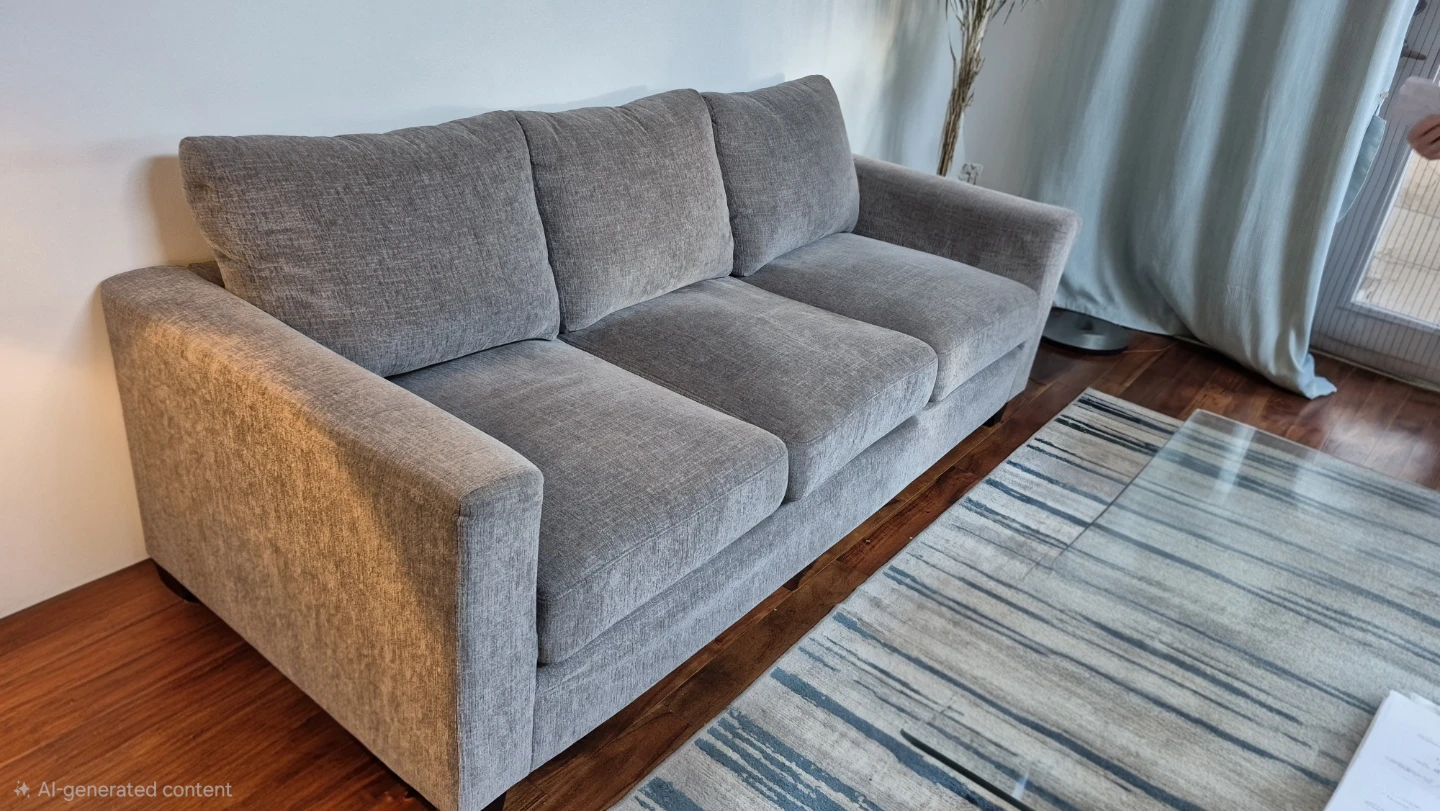 Modern Grey Fabric Sofa