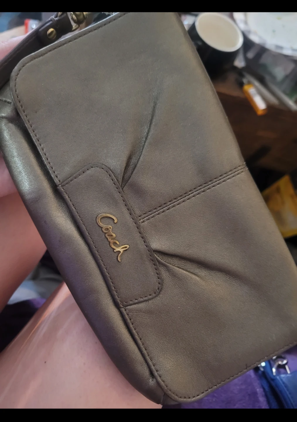 Coach Leather Wristlet