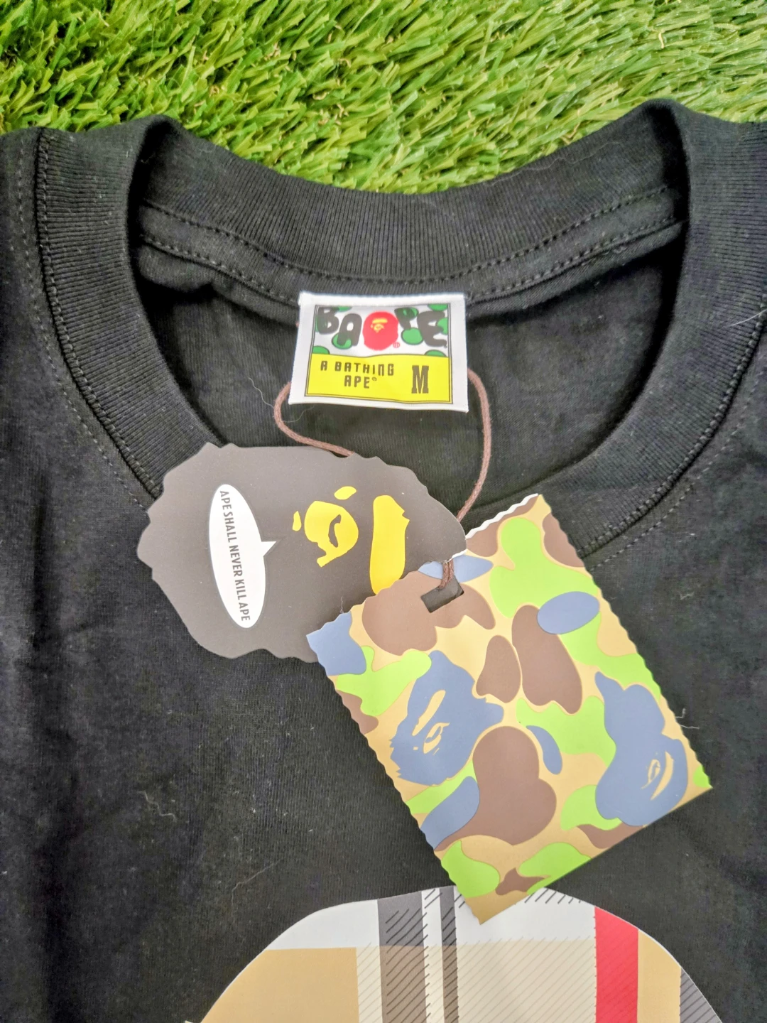 A Bathing Ape (Bape) Plaid Design Tee Shirt - photo 3