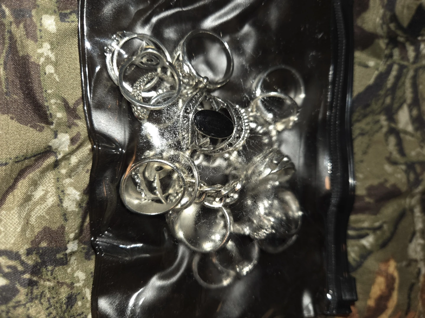 26-Piece Vintage Silver Goth Ring Set - photo 2