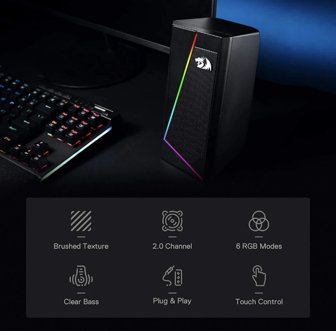 BNIB - Redragon Anvil RGB Desktop Speakers - photo 2