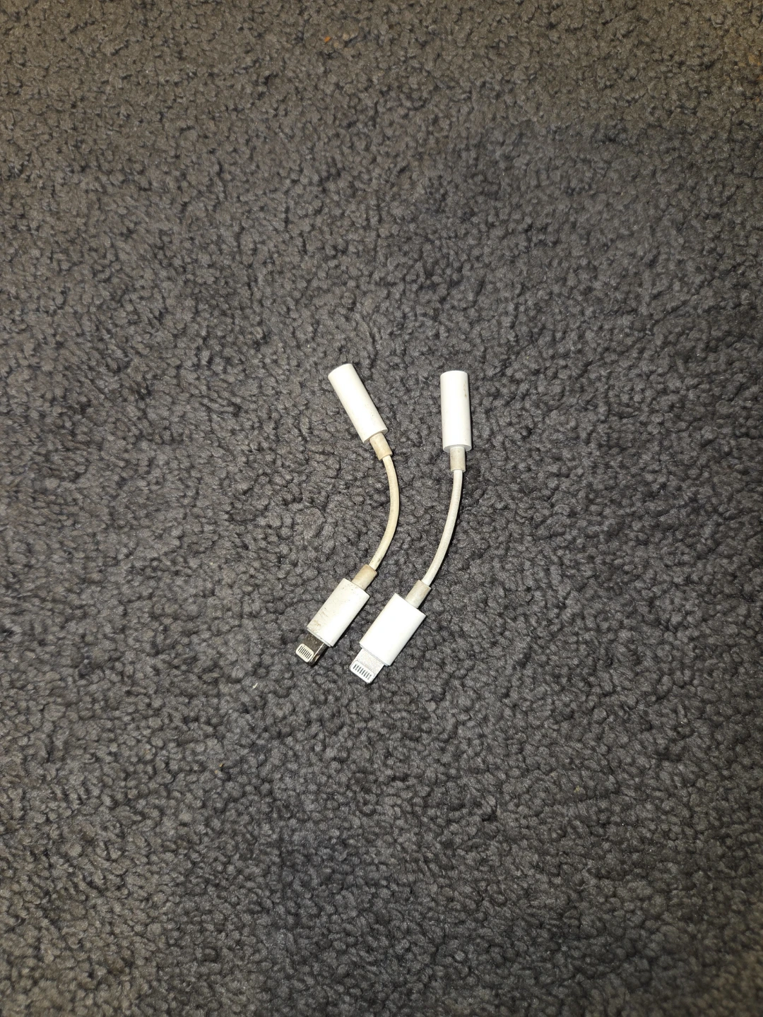 Two Apple Lightning to 3.5mm Headphone Jack Adapters