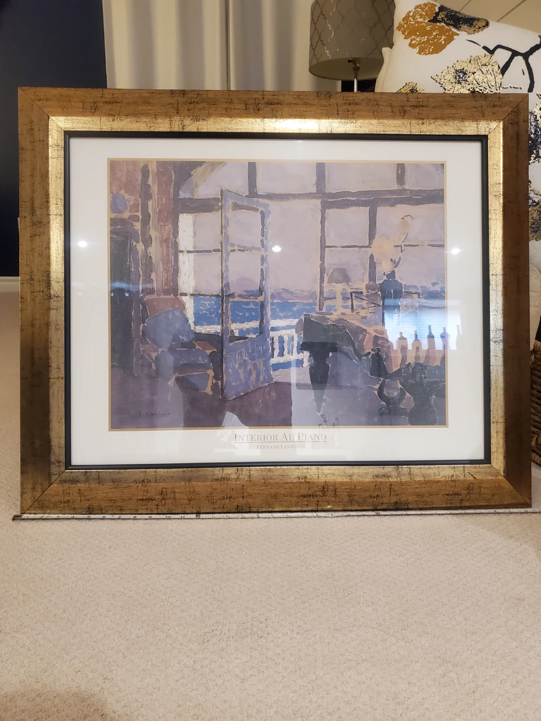 Fernand Lantoine Interior Au Piano Framed Art