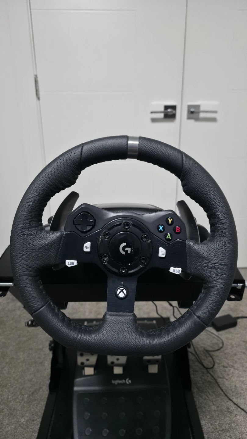 Logitech G Racing Wheel and Pedal Setup with Stand