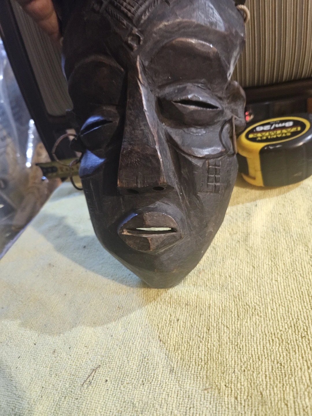 Hand-Carved Wooden Wall Mask - photo 4