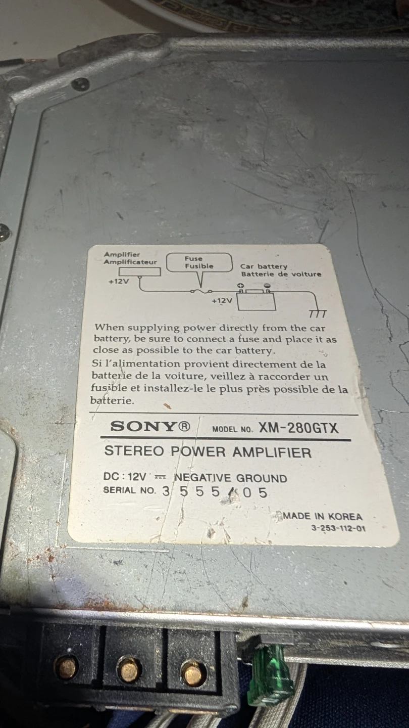 Sony Xplod XM-280GTX 480W Power Amplifier - photo 4