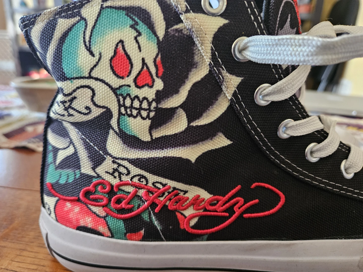 Ed Hardy High Top Canvas Sneakers - photo 3