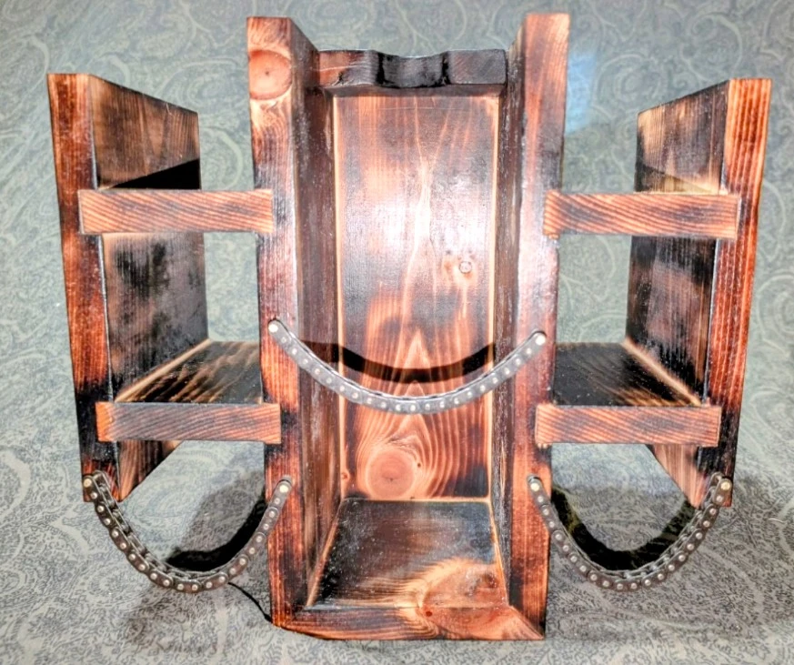 Jack Daniel's custom wooden bottle and shot glass rack - photo 2