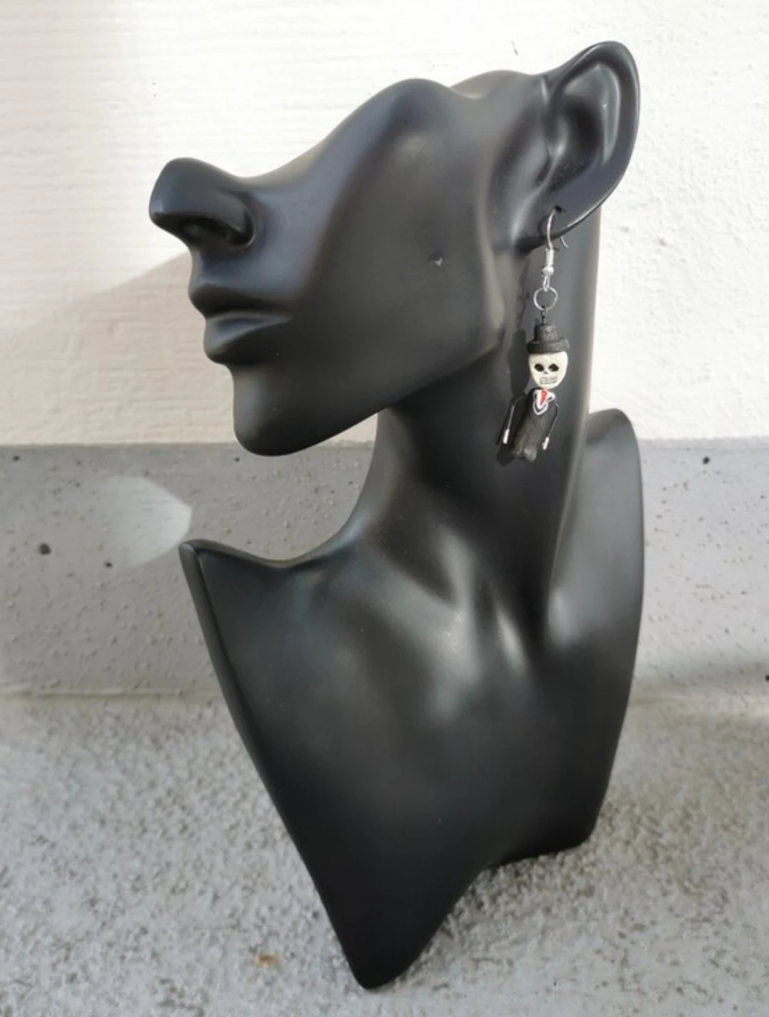 Skeleton Bride & Groom Clay Dangle Earrings - photo 2