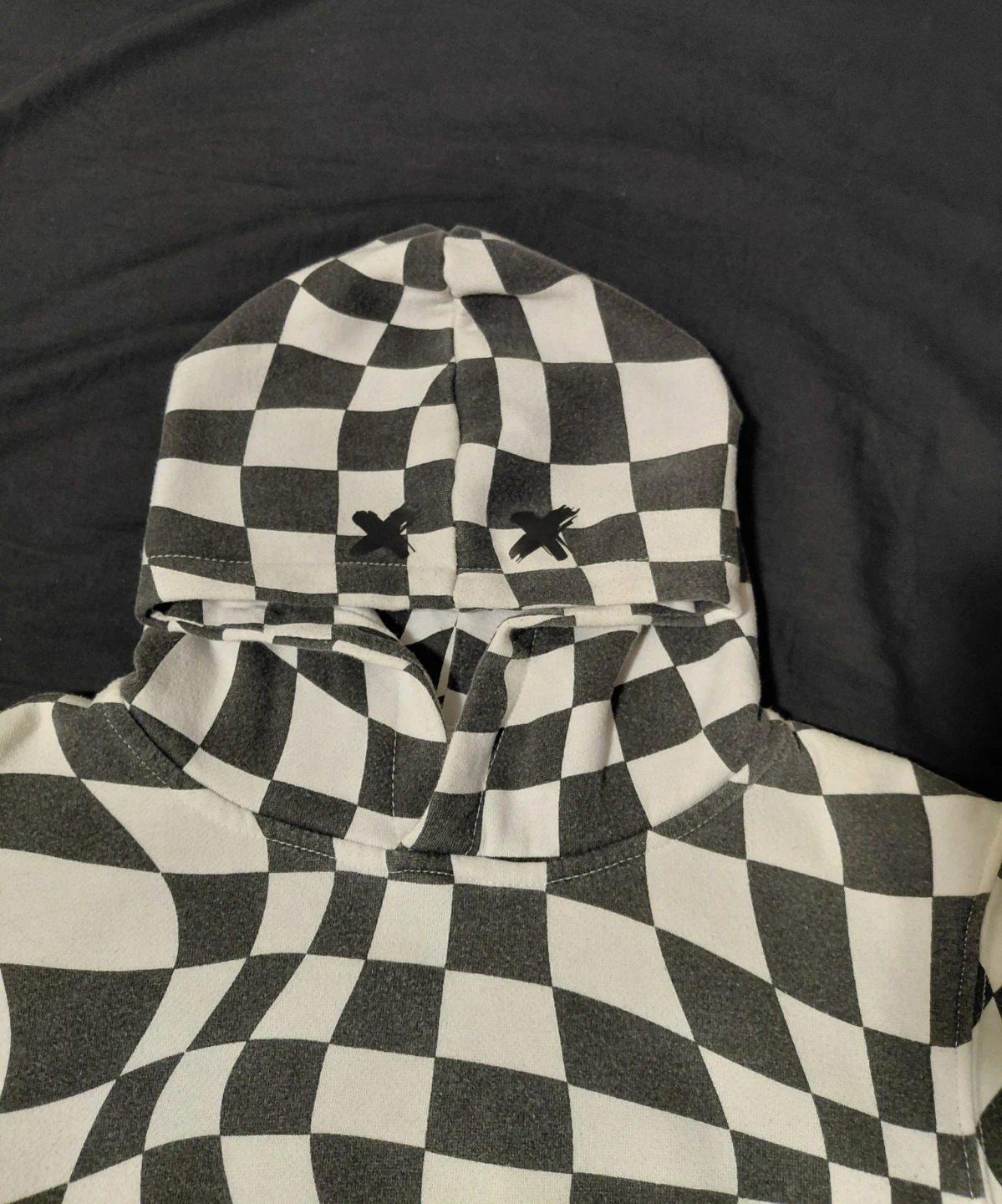 Black and White Checked Hoodie - photo 2