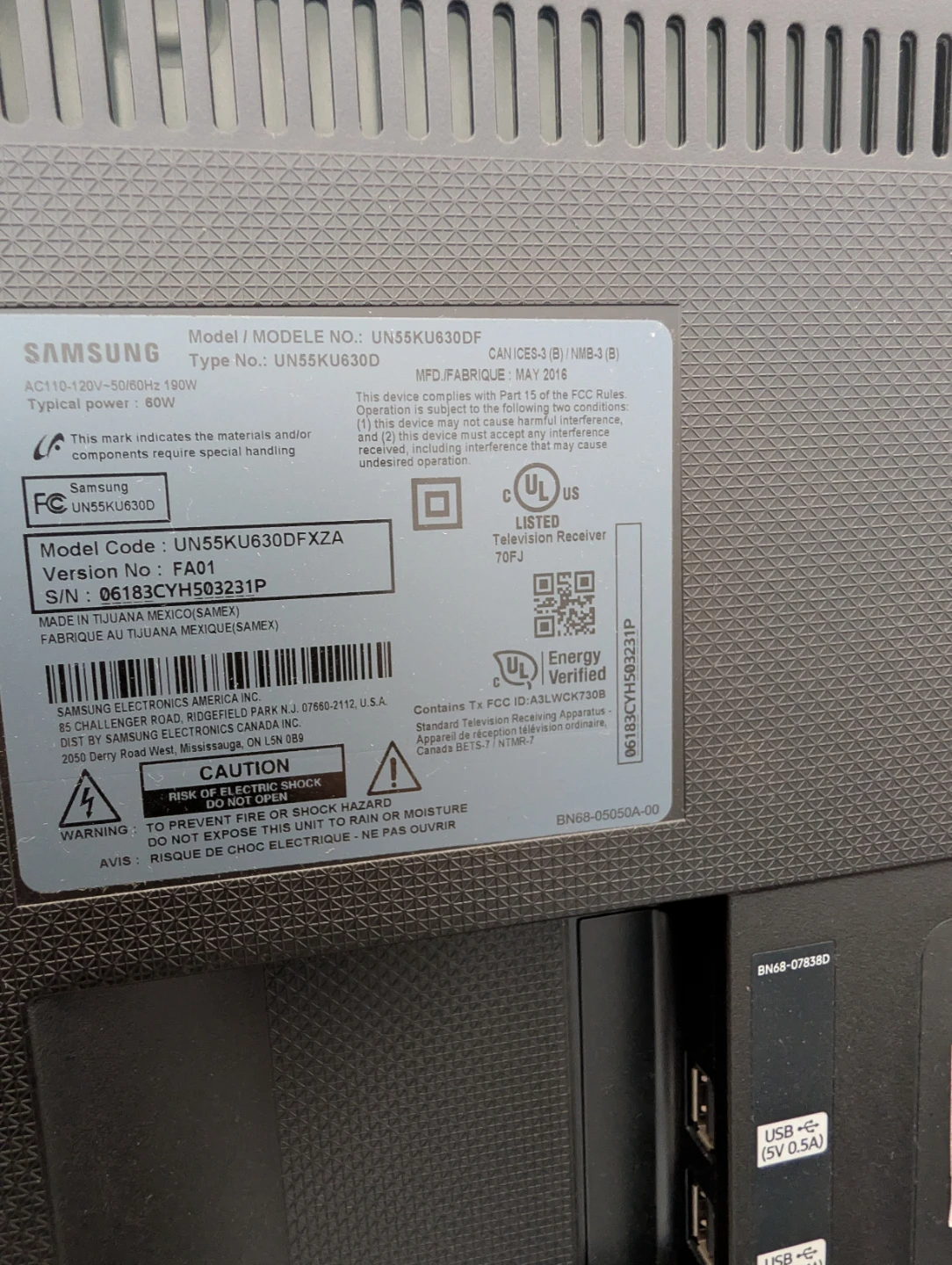 Samsung 55-inch LED Television UN55KU630D - photo 3