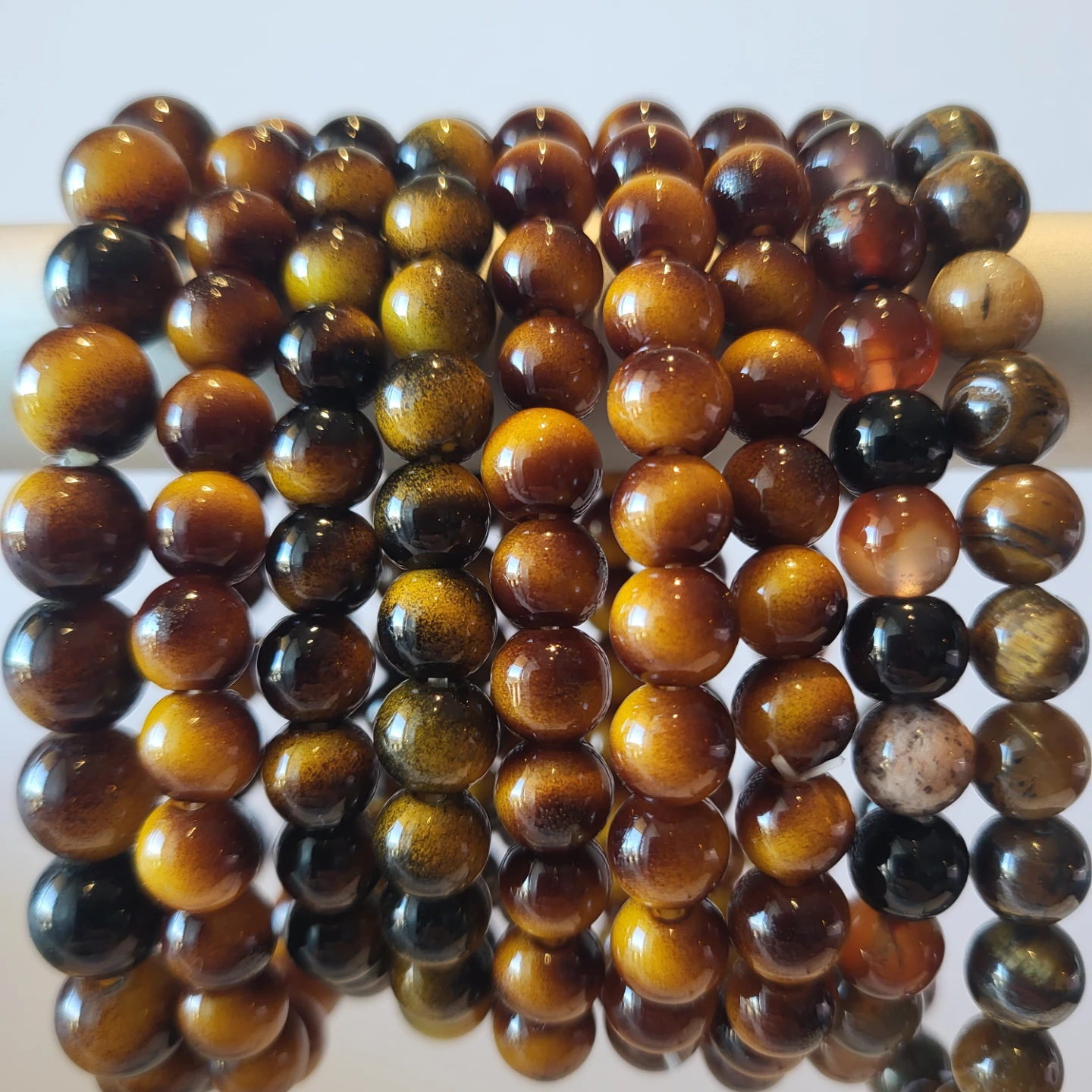 Men's Tiger Eye Stone Bead Bracelets