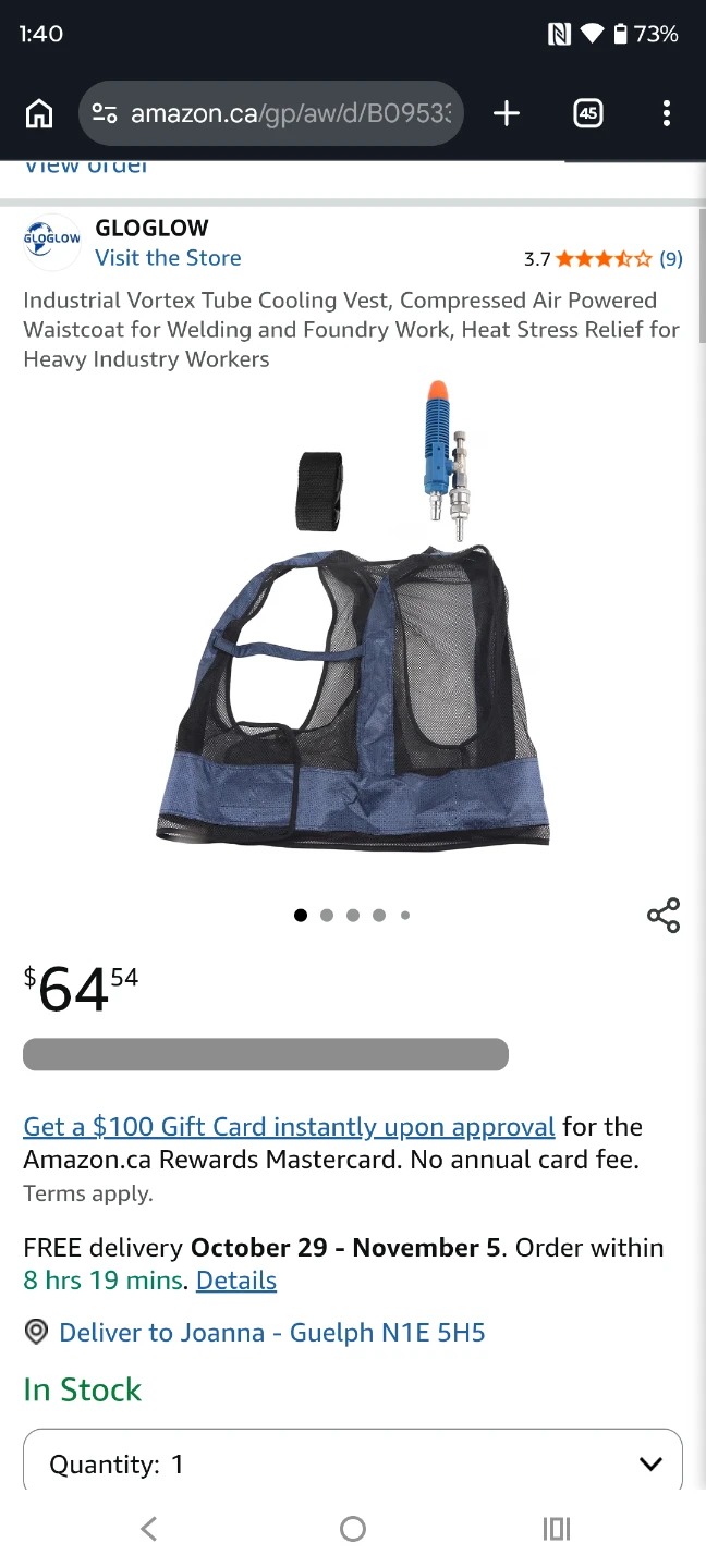 GLOGLOW Industrial Vortex Tube Cooling Vest - photo 2
