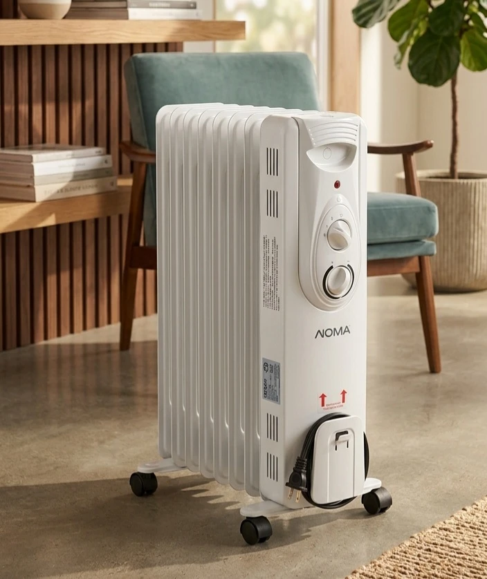 ✴️ NOMA Portable Radiator Heater w. Wheels & Thermostat, 1500W - photo 2
