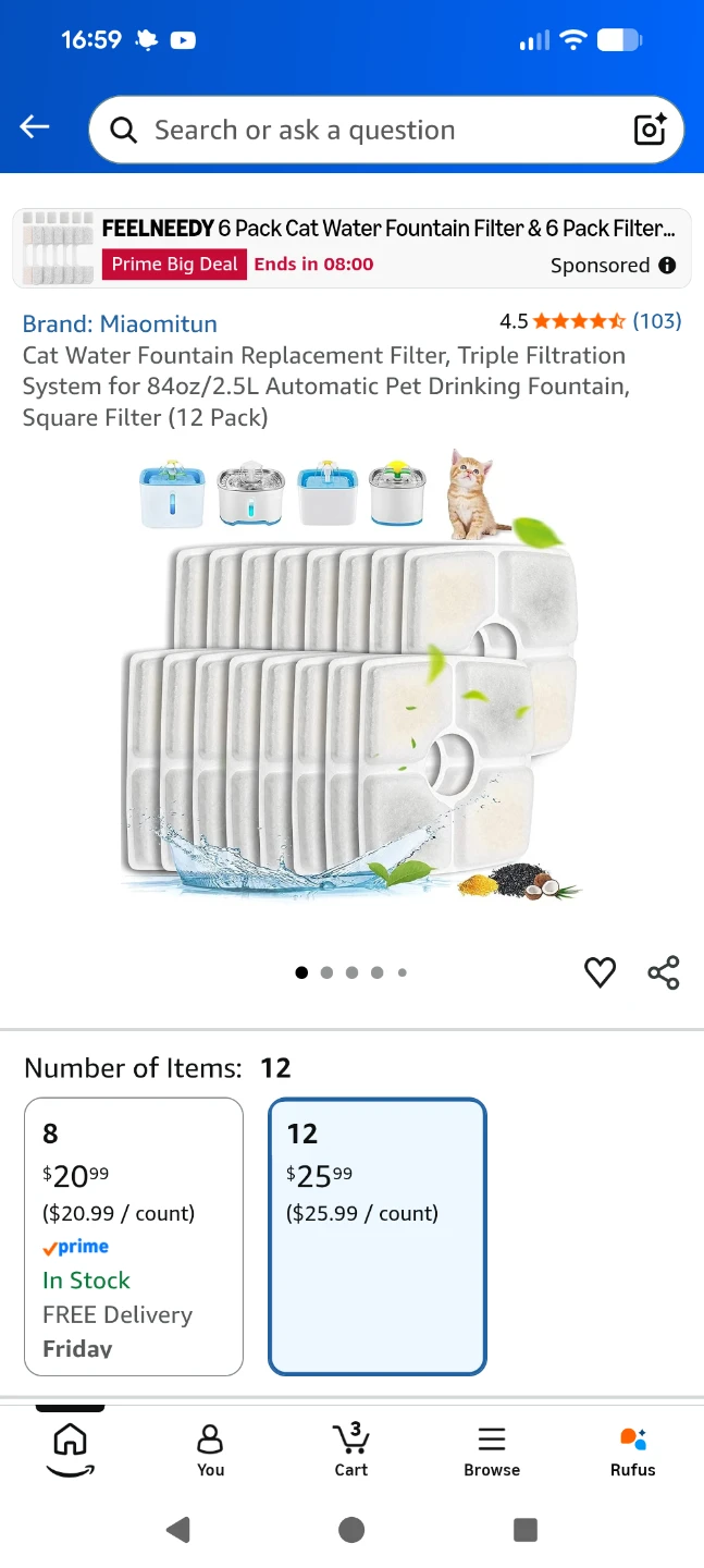 3 pet fountain replacement filters - photo 4