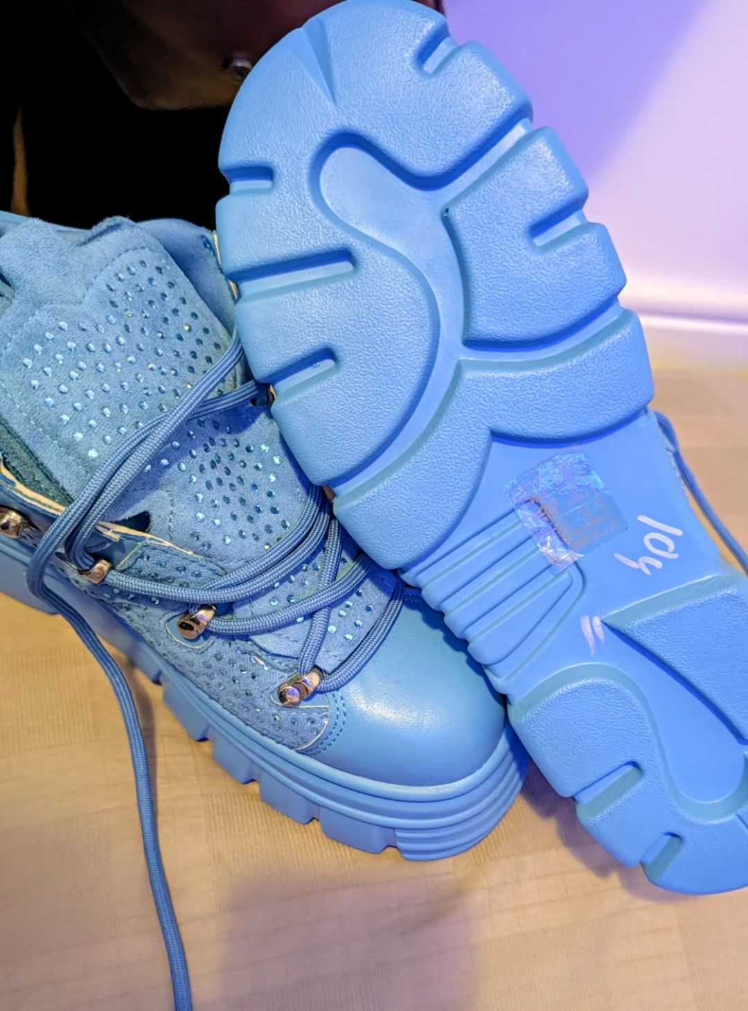 Blue Platform Sneakers