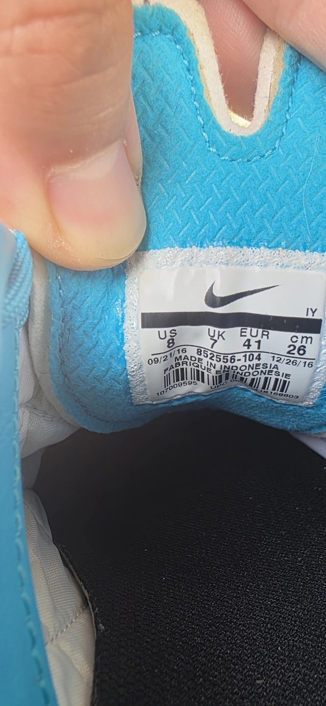 Nike Hypervenom Academy Soccer Cleats White/Blue Size 8 - photo 4