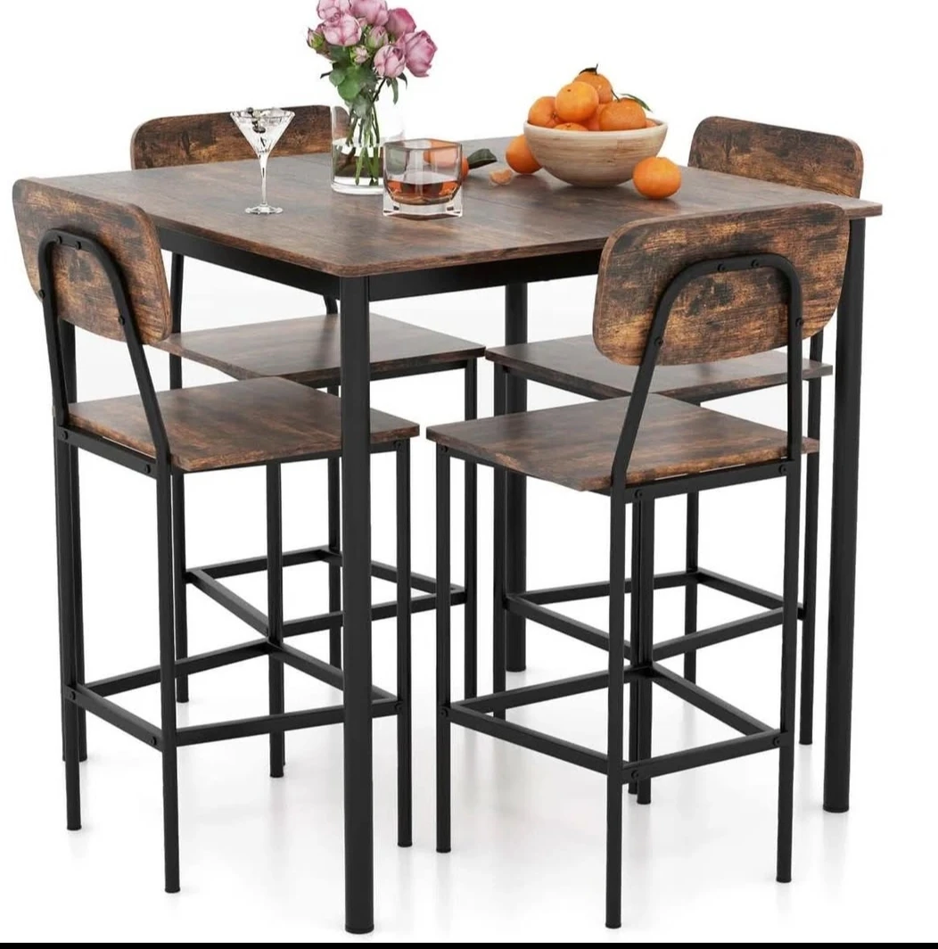 Brand new wooden dining set chair cushions included - photo 3