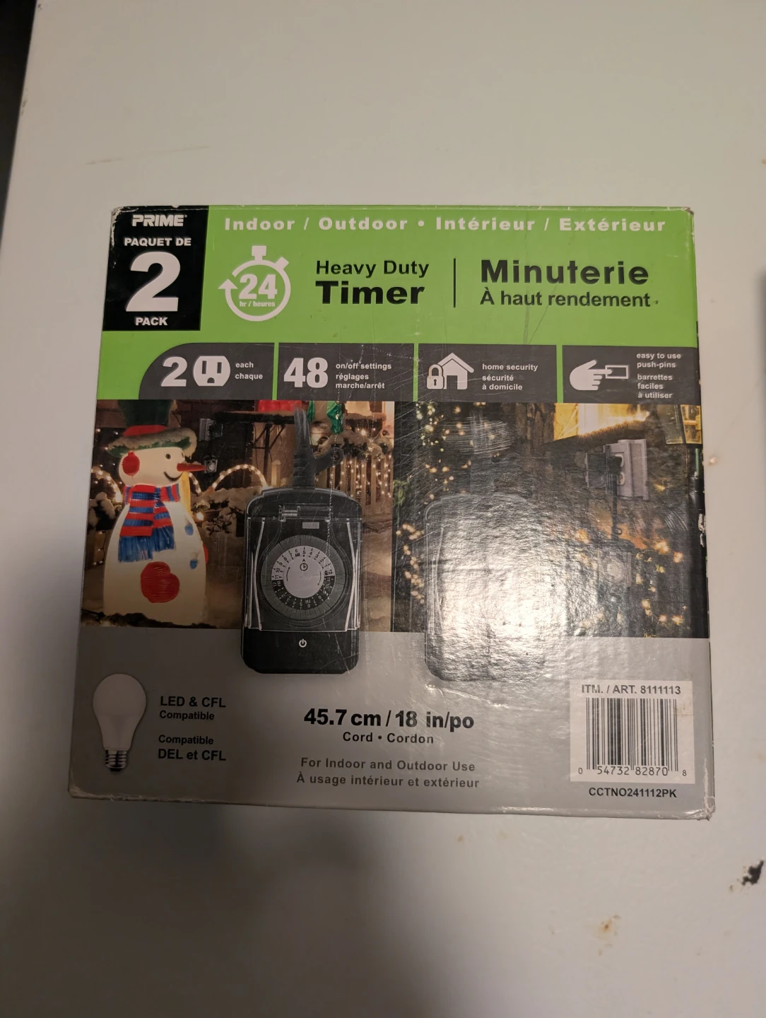 Prime 2-Pack Heavy Duty Indoor/Outdoor Timer