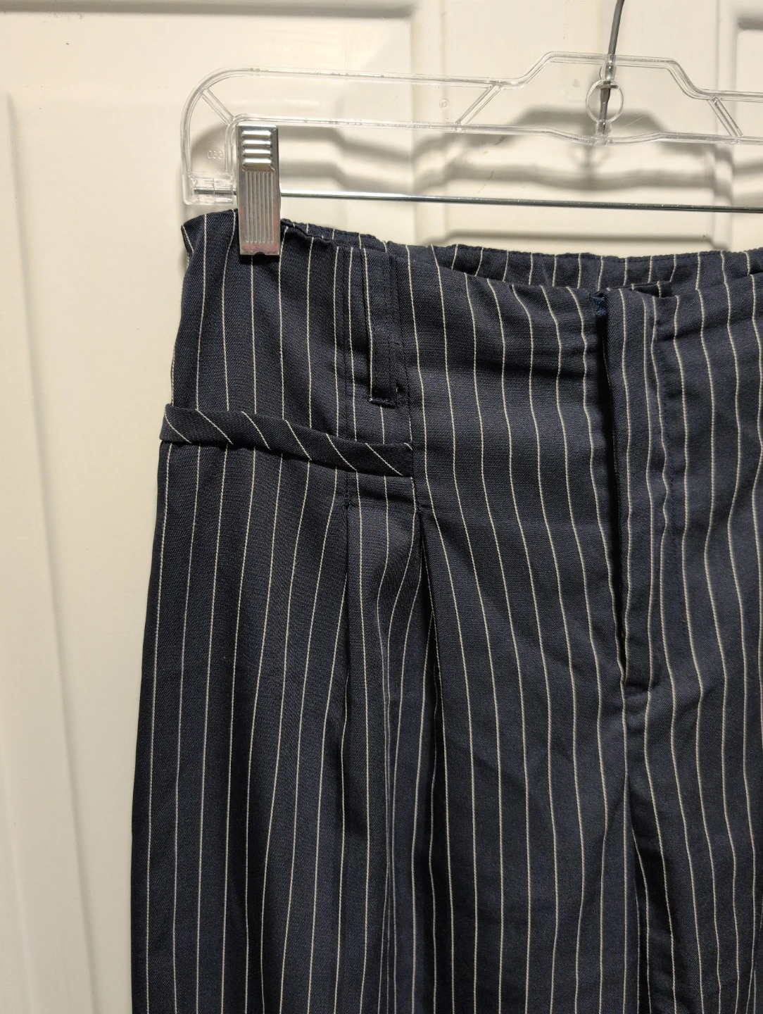 SHEIN Navy Pinstripe Trousers - photo 2