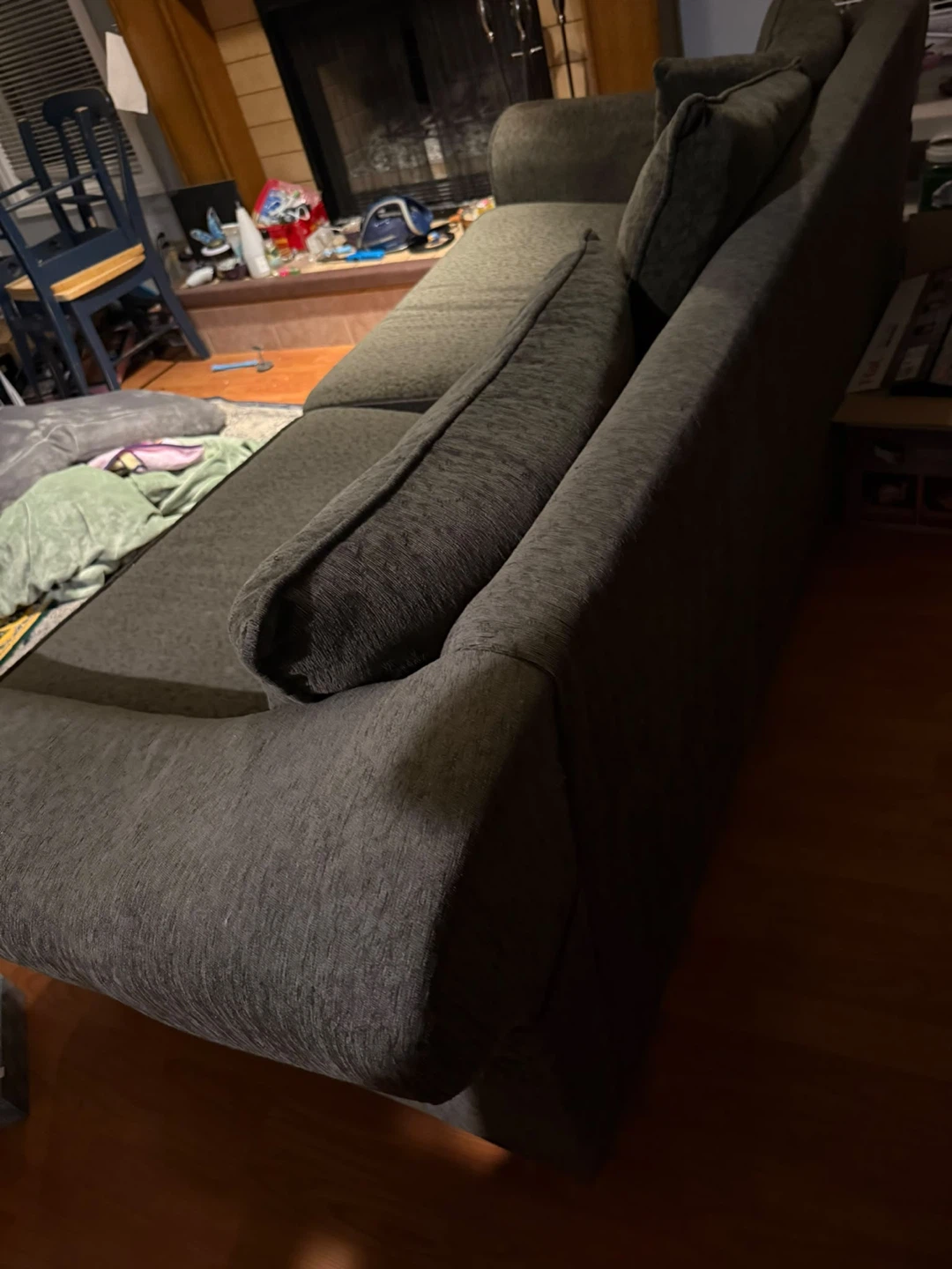 Dark grey fabric sofa - photo 2