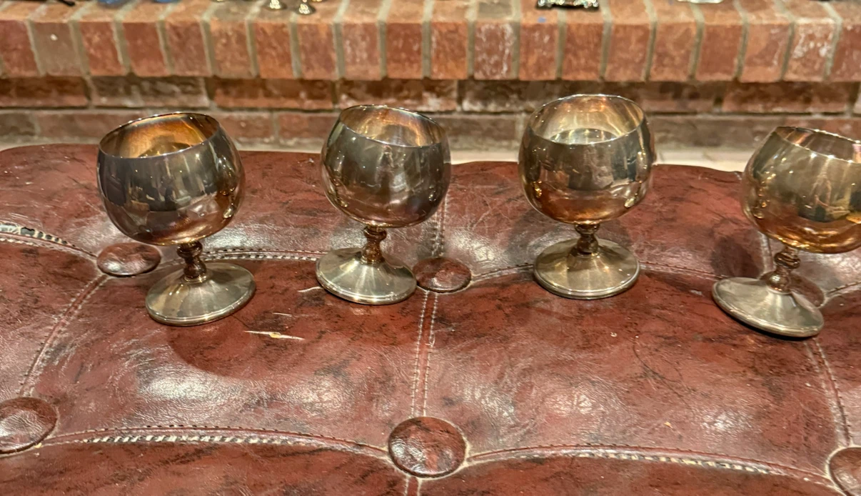 Set of 4 Silver-Plated Goblets