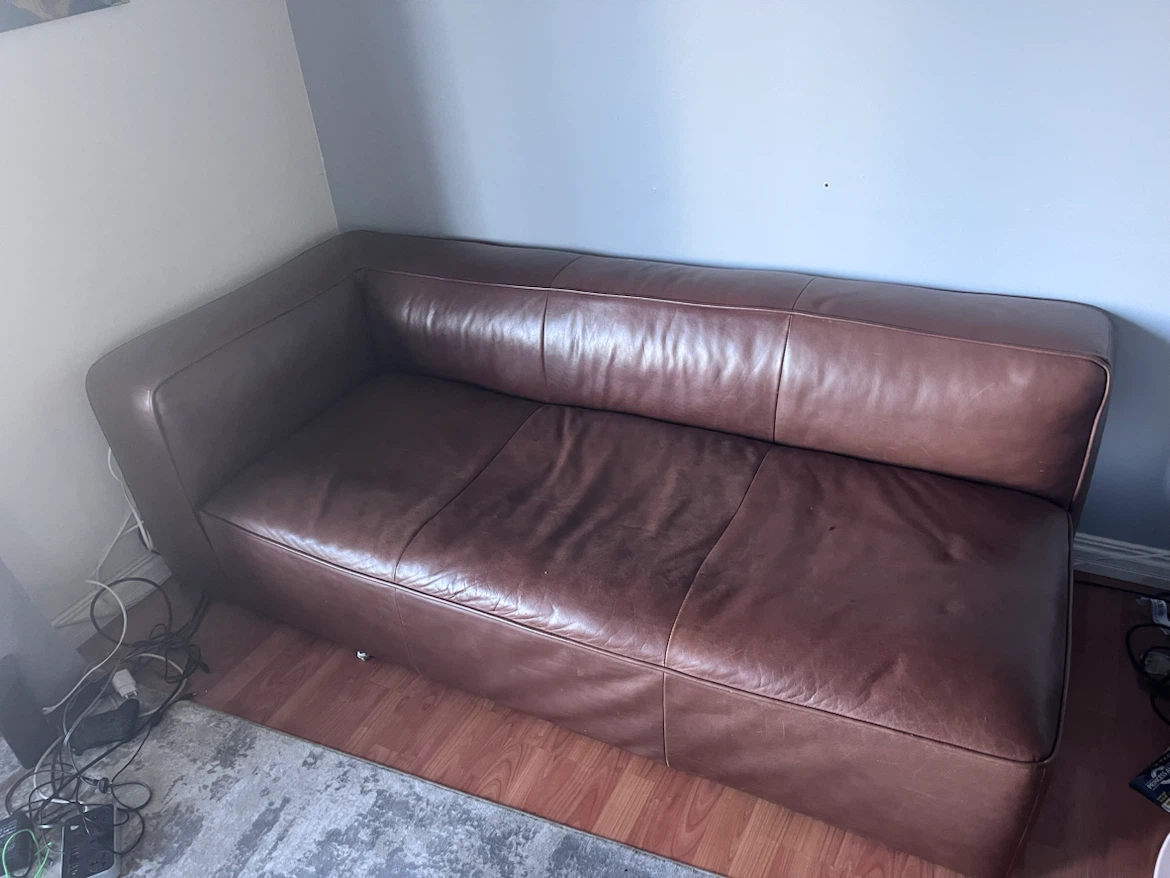 Brown Leather Sofa