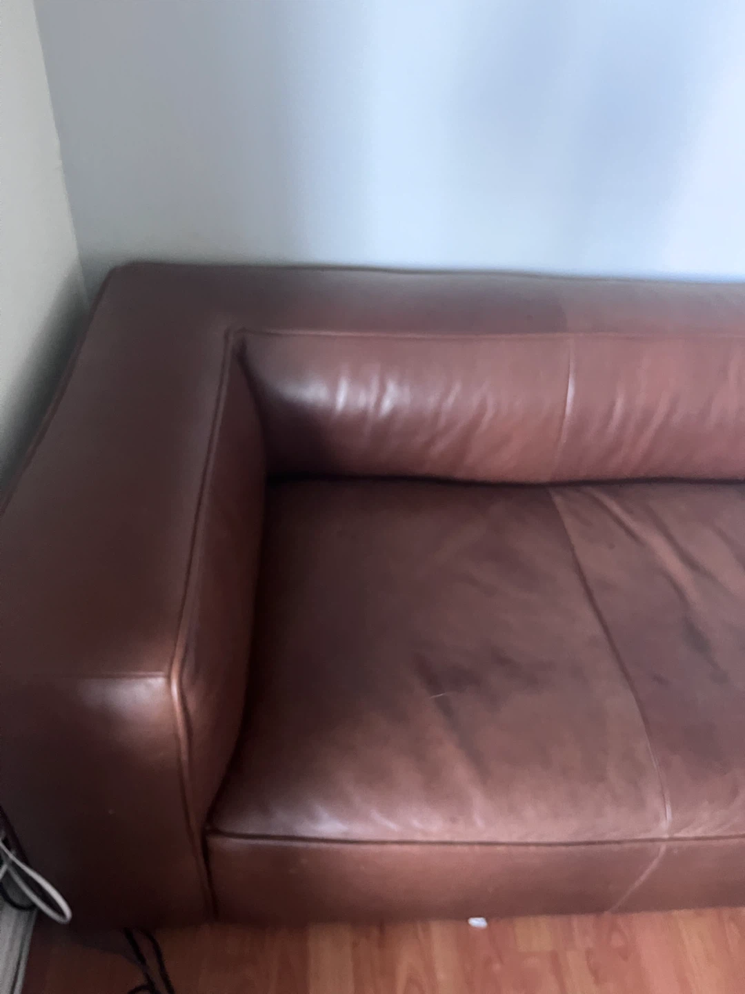 Brown Leather Sofa - photo 2