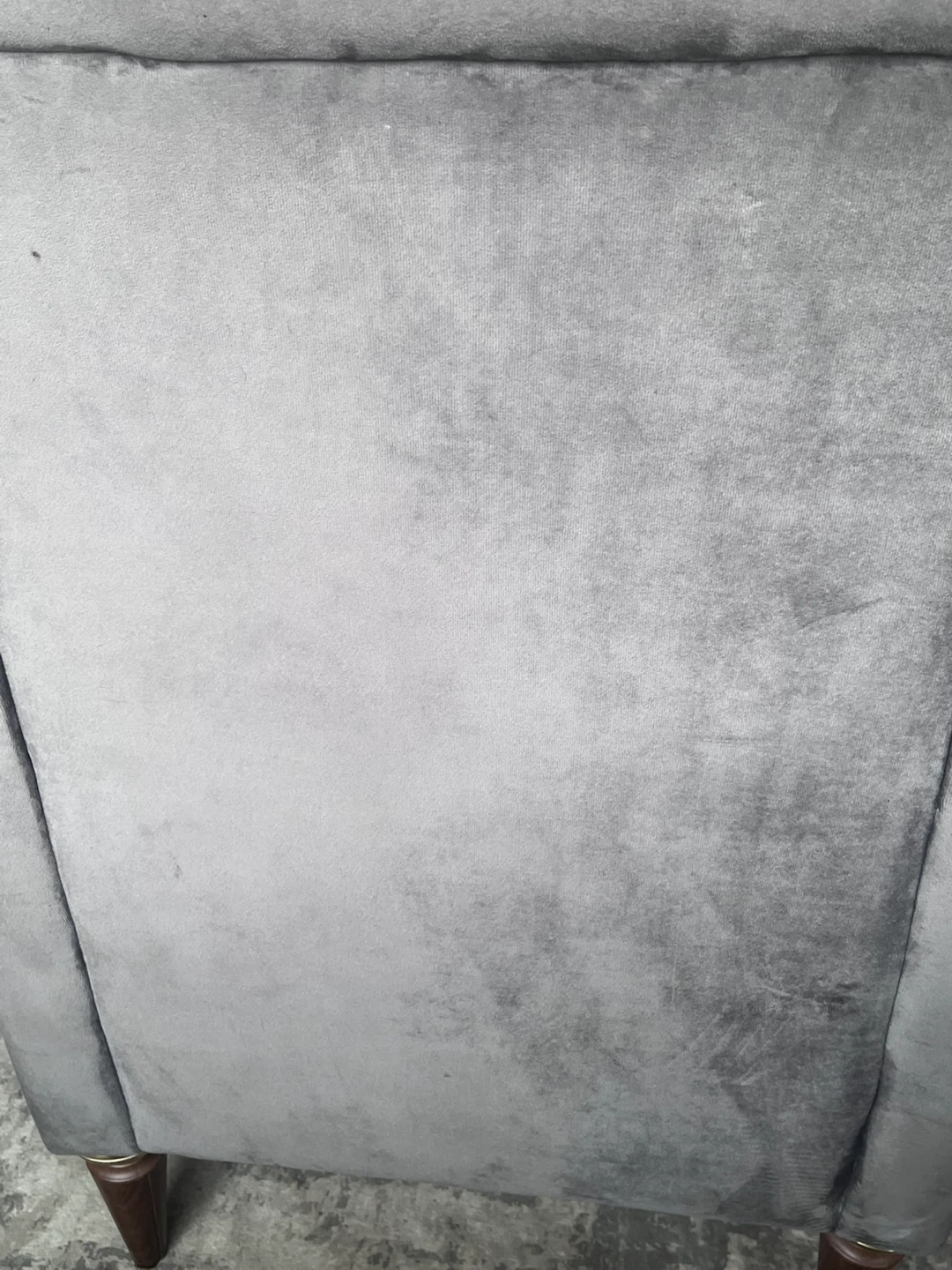 Grey Velvet Accent Armchair - photo 2