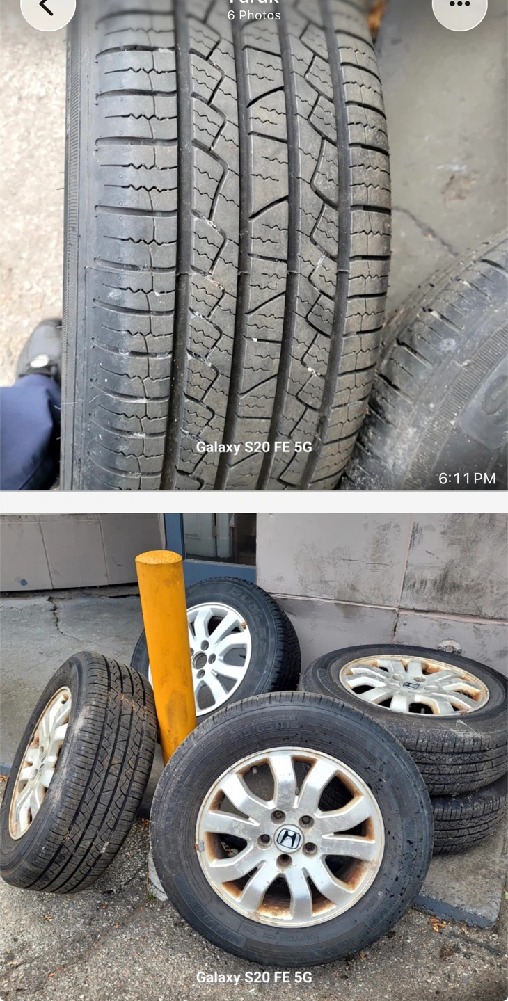 Set of 4 Honda Tires and Rims 215/65R16 - photo 2