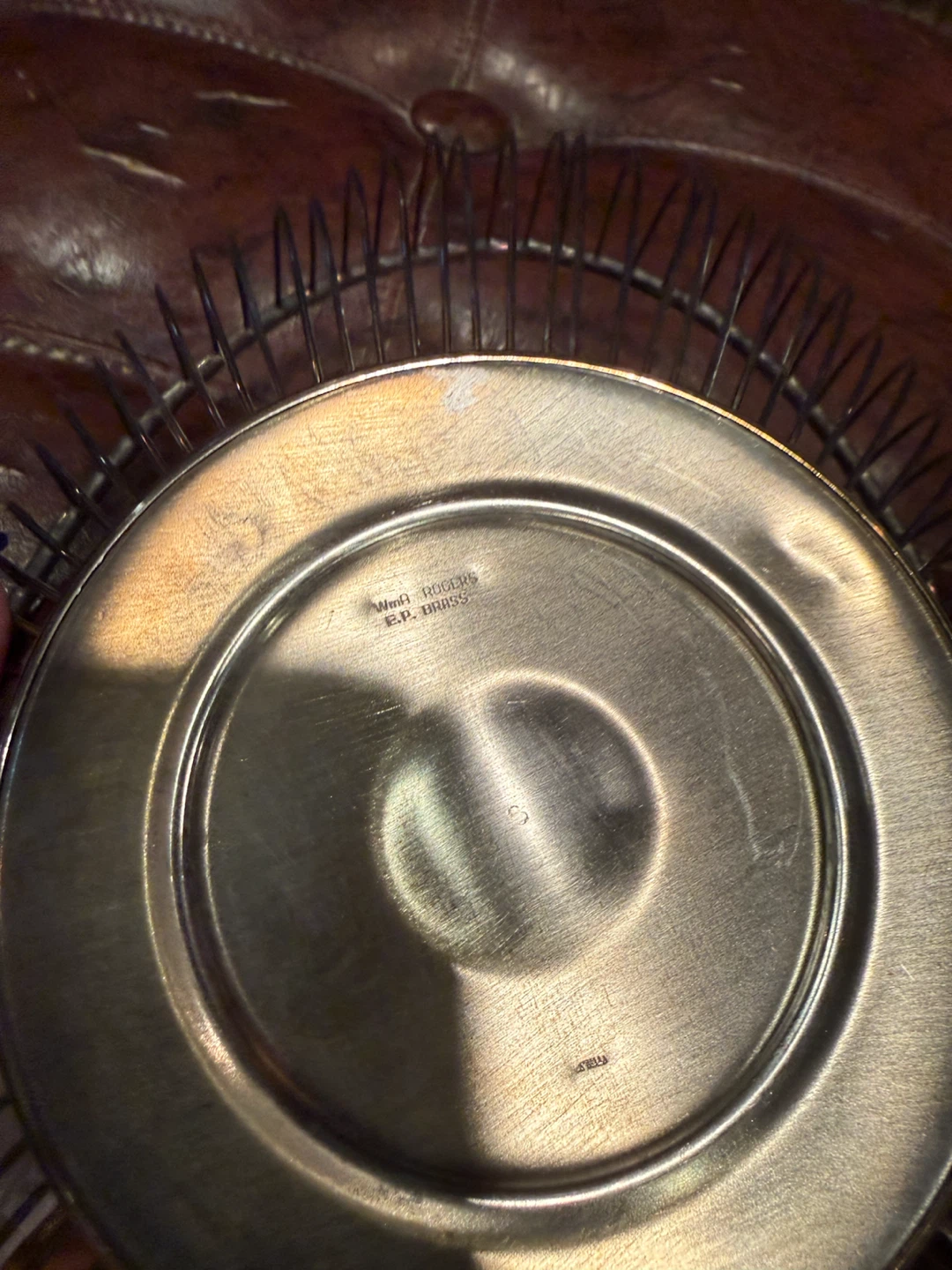 Wm. A. Rogers E.P. Brass Wire Basket - photo 2