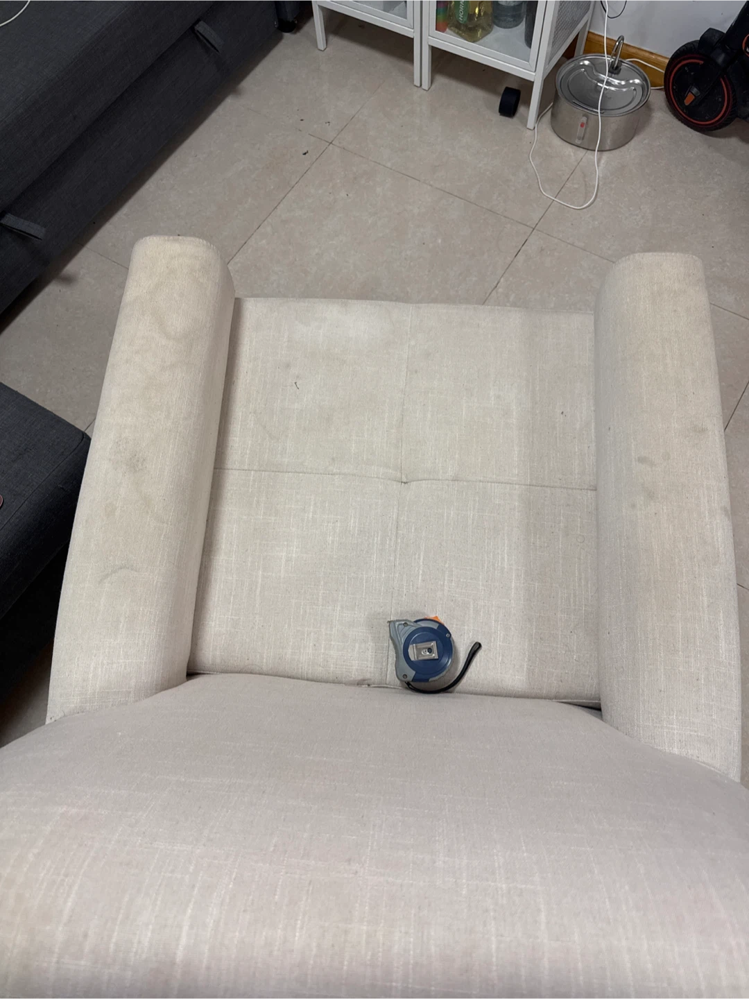 Beige Upholstered Rocking Chair - photo 4
