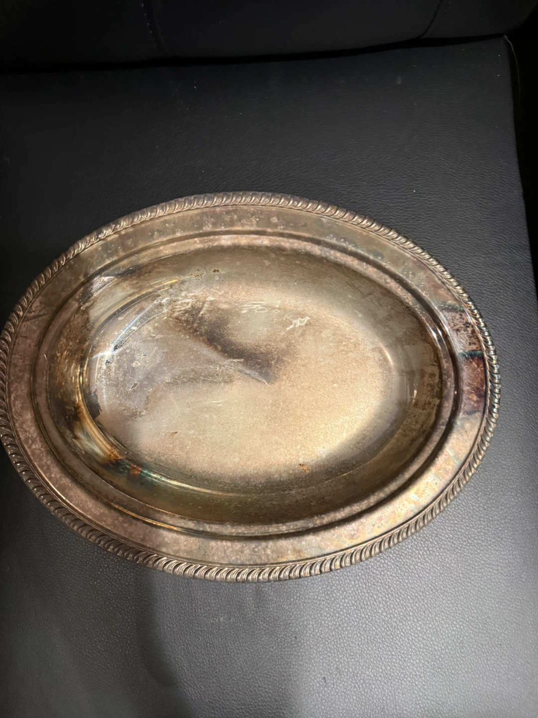 Oval Silver Plated Serving Tray