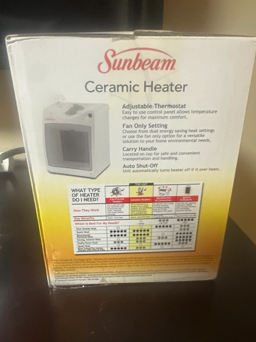 Sunbeam Ceramic Heater - photo 3