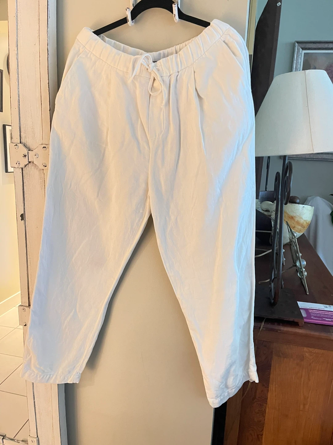 Zara White Casual Pants
